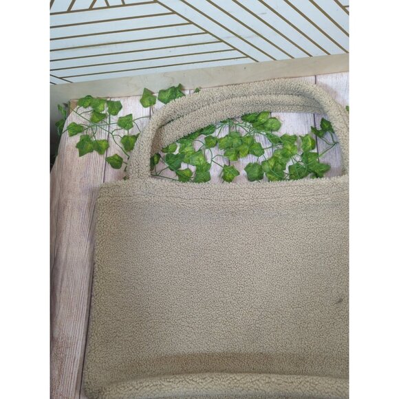 STUDIO NOOS Women's Tote Bag SHEARLING TEDDY SOFT FURRY FUZZY TRENDY AMSTERDAM - Picture 4 of 7